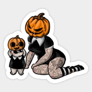 Pumpkin Heads Sticker